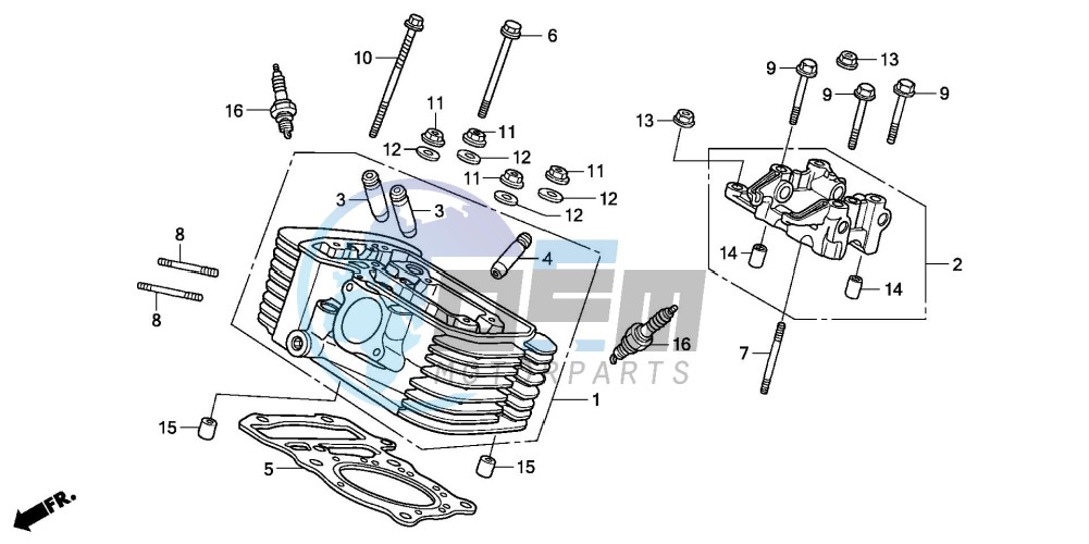 REAR CYLINDER HEAD