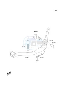 KLX 125 A (A1-A3) drawing BRAKE PEDAL