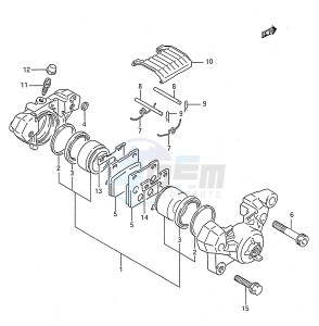 GSX750F (E28) drawing REAR CALIPER (MODEL K L M N)