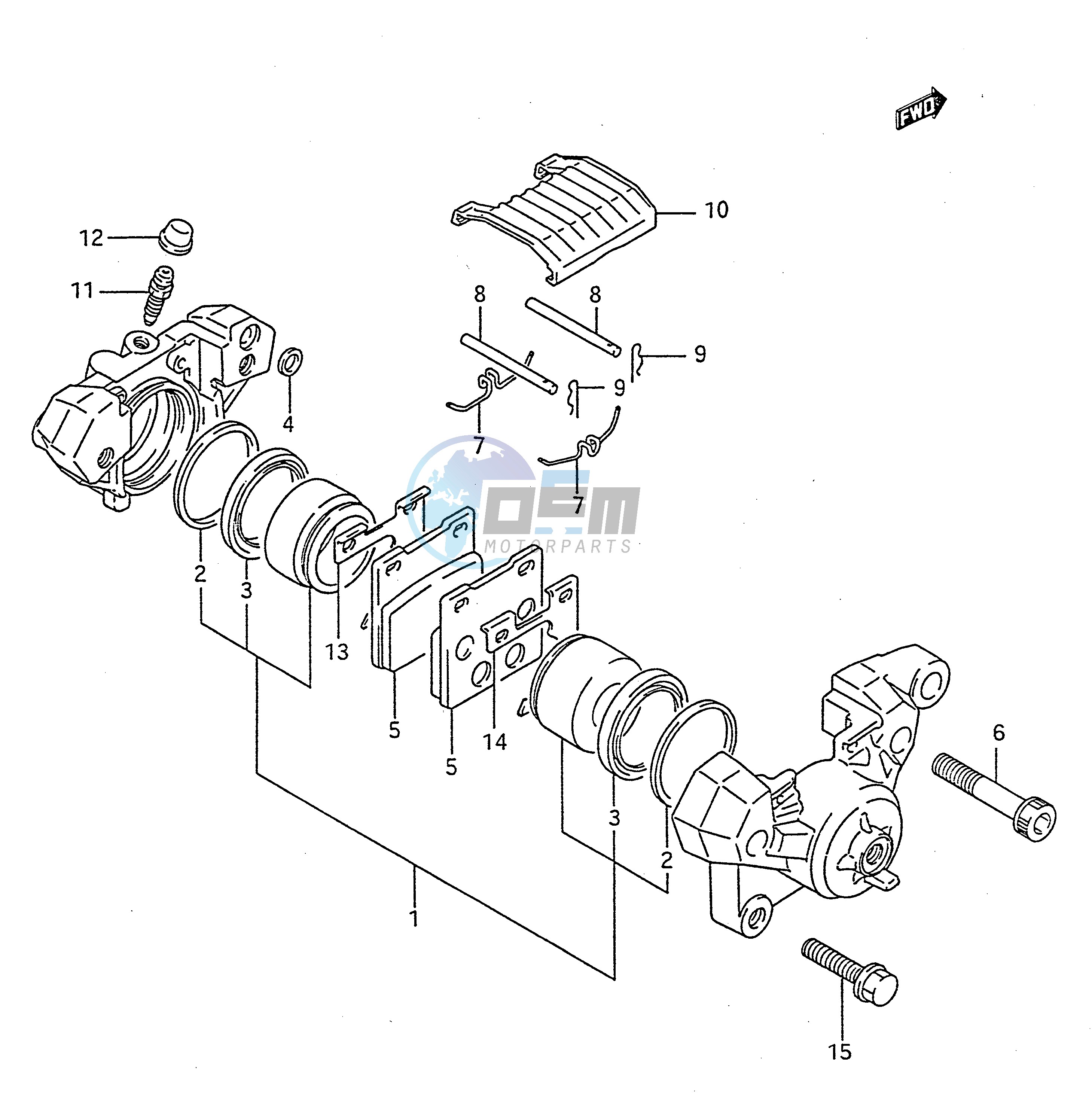 REAR CALIPER (MODEL K L M N)