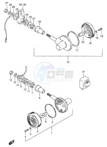 GN125 (E1) drawing TURN SIGNAL LAMP (MODEL Z D K M)