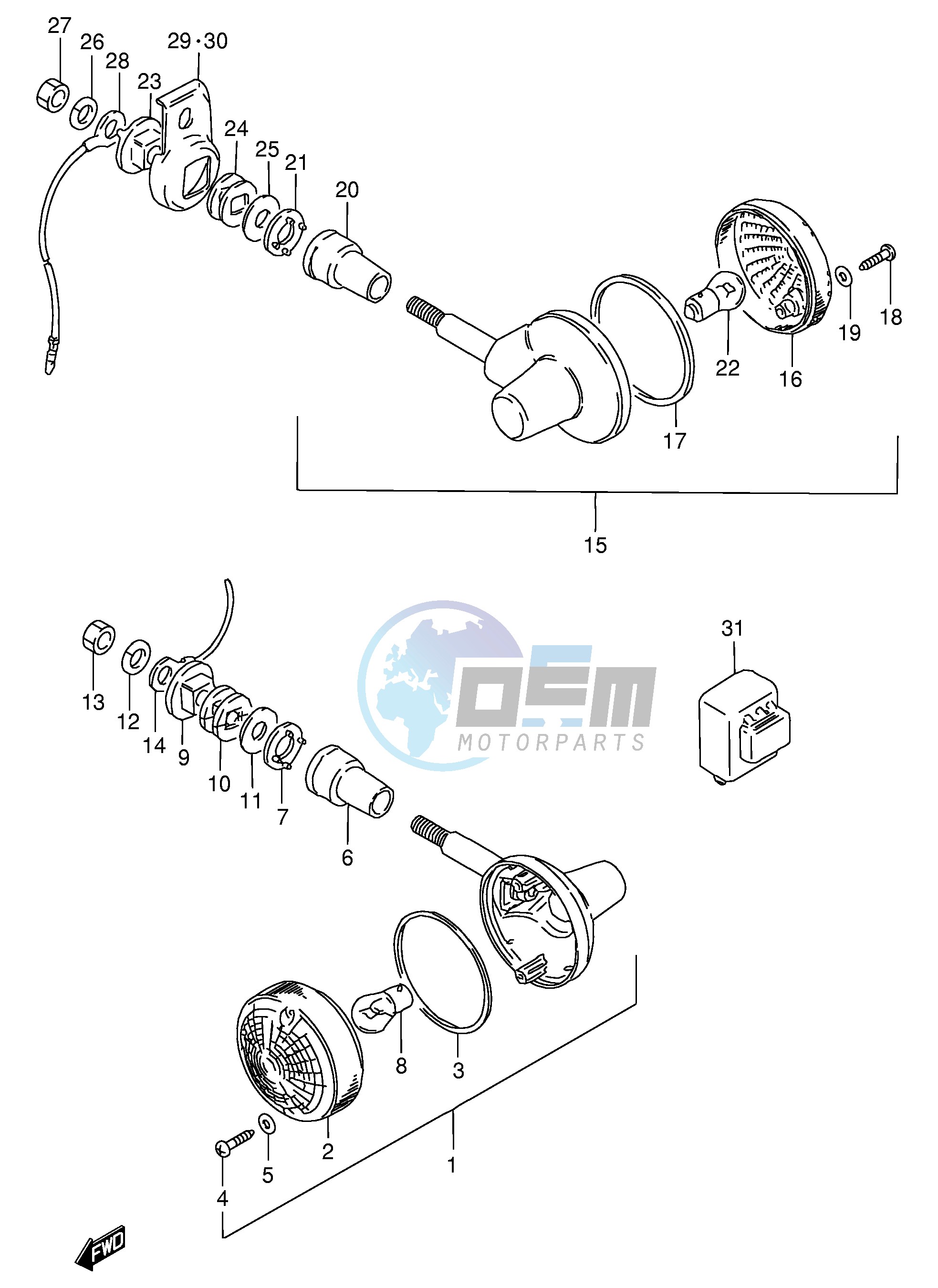 TURN SIGNAL LAMP (MODEL Z D K M)