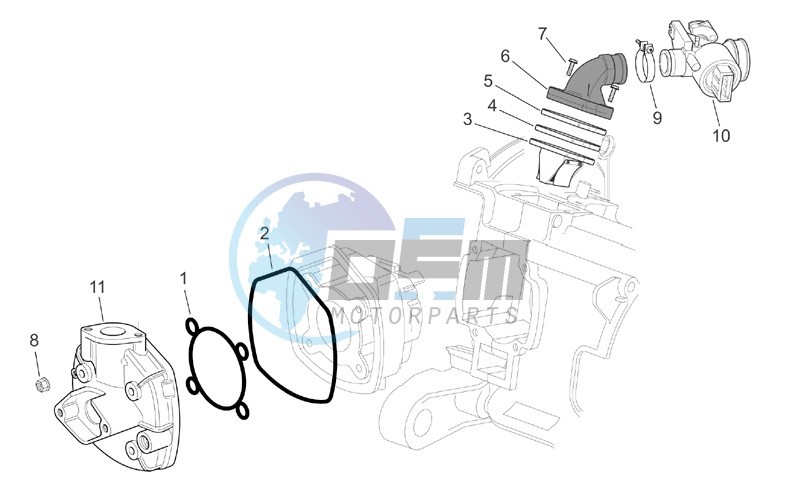 Cylinder head - Throttle body