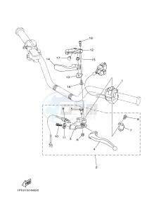 YFM700R YFM700RE RAPTOR 700R (1PE6 1PE7 1PE8) drawing HANDLE SWITCH & LEVER