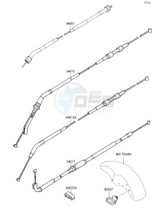 ZX 750 H [NINJA ZX-7] (H1) [NINJA ZX-7] drawing CABLES