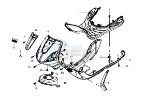 Fly 125 drawing Front body