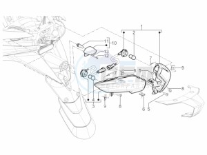 MP3 300 YOUrban ERL drawing Rear headlamps - Turn signal lamps