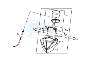 QUAD LANDER 300S drawing DASHBOARD / SPEEDOMETER CABLE / WIRING HARNASS