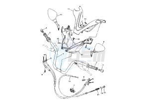 YP MAJESTY 400 drawing STEERING HANDLE- CABLE