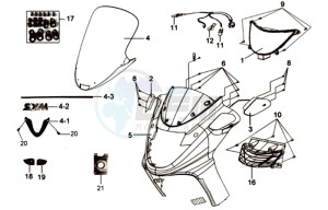 JOYRIDE 200 E2 - 2004 drawing HEAD LIGHT FR  COVER