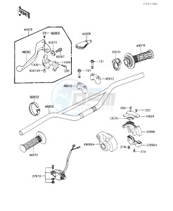 KX 125 F [KX125] (F1) [KX125] drawing HANDLEBAR