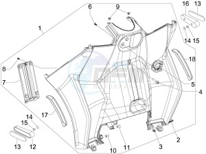 MP3 500 Sport (USA) USA drawing Front glove-box - Knee-guard panel