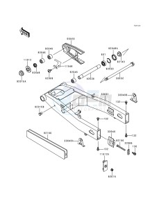 ZX 600 F [NINJA ZX-6R] (F1-F3) [NINJA ZX-6R] drawing SWINGARM