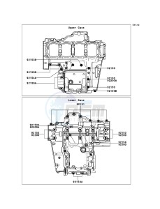 Z1000SX ABS ZX1000HDF FR GB XX (EU ME A(FRICA) drawing Crankcase Bolt Pattern