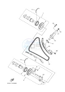 YFM700FWAD YFM70GPXJ GRIZZLY 700 EPS (B1A9) drawing CAMSHAFT & CHAIN