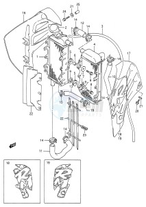 RM125 (E28) drawing RADIATOR (MODEL M)