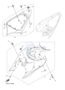 YZF-R6 600 R6 (2CXA) drawing SIDE COVER