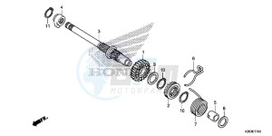 CRF125FE CRF125F Europe Direct - (ED) drawing KICK STARTER SPINDLE