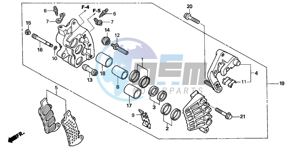 FRONT BRAKE CALIPER (R.)