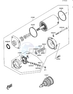 JF 650 B [TS] (B1-B2) [TS] drawing STARTER MOTOR