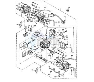 YZF R 750 drawing CARBURETOR