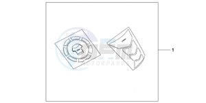 CBR600RA9 UK - (E / ABS) drawing TANKPAD / FUEL LID COVER