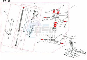 SMX RACING 50 drawing SUSPENSION