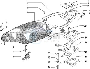 Typhoon 50 drawing Saddle - Rear carrier