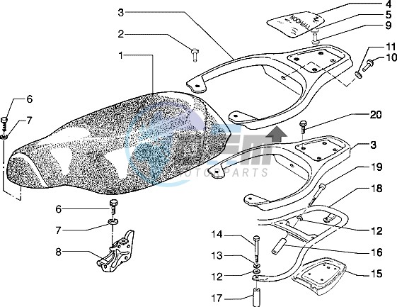 Saddle - Rear carrier