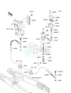 KLX 250 T [KLX250S] (T8F) T9F drawing REAR MASTER CYLINDER