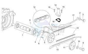 Leonardo 250-300 (eng. Minarelli) drawing Valve control