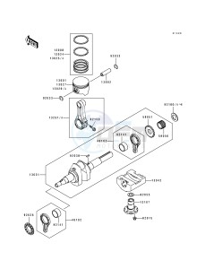 KAF 300 A [MULE 500] (A1) [MULE 500] drawing CRANKSHAFT_PISTON