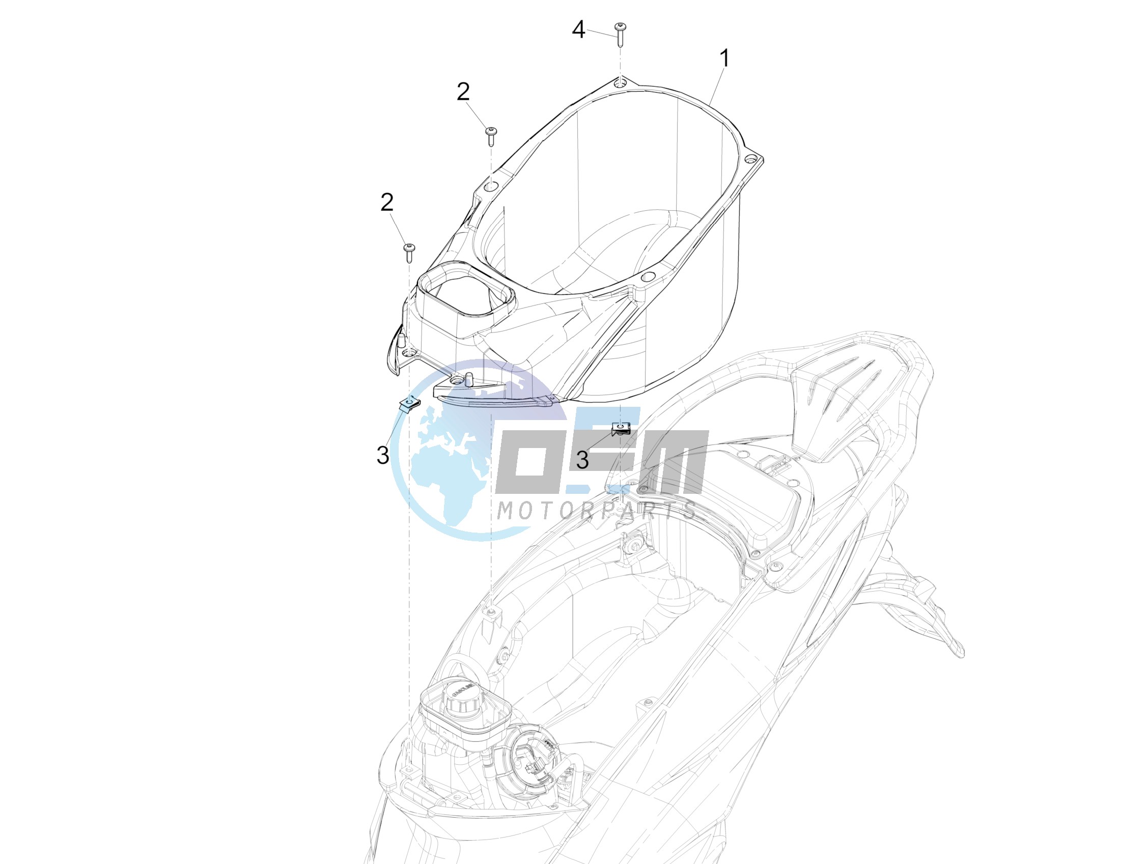 Helmet housing - Undersaddle