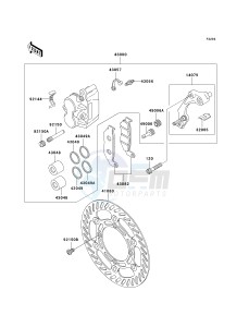 KDX200 H (H6F) 80 H6F drawing FRONT BRAKE