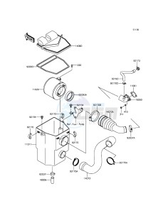 MULE 610 4x4 KAF400AGF EU drawing Air Cleaner