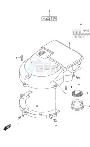 DF 175 drawing Silencer/Ring Gear Cover