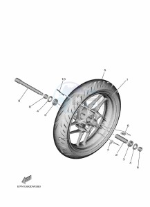 MT-09 SP MTN890D (BAMA) drawing FRONT WHEEL