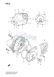 DR-Z125 (E28-E33) drawing CRANKCASE COVER