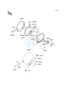 EN 500 C [VULCAN 500 LTD] (C6F-C9F) C9F drawing HEADLIGHT-- S- -