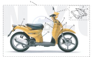 Scarabeo 50 2t (eng. Minarelli) drawing Acc.-Special body parts