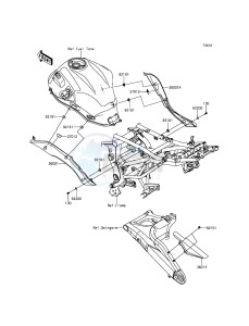 VERSYS 650 ABS KLE650FGF XX (EU ME A(FRICA) drawing Side Covers/Chain Cover