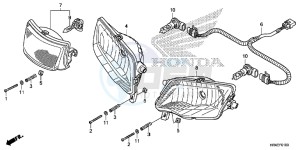 TRX500FE2H Europe Direct - (ED) drawing HEADLIGHT