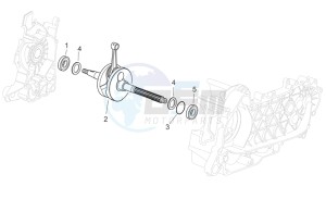 Scarabeo 125-200 e3 (eng. piaggio) drawing Drive shaft