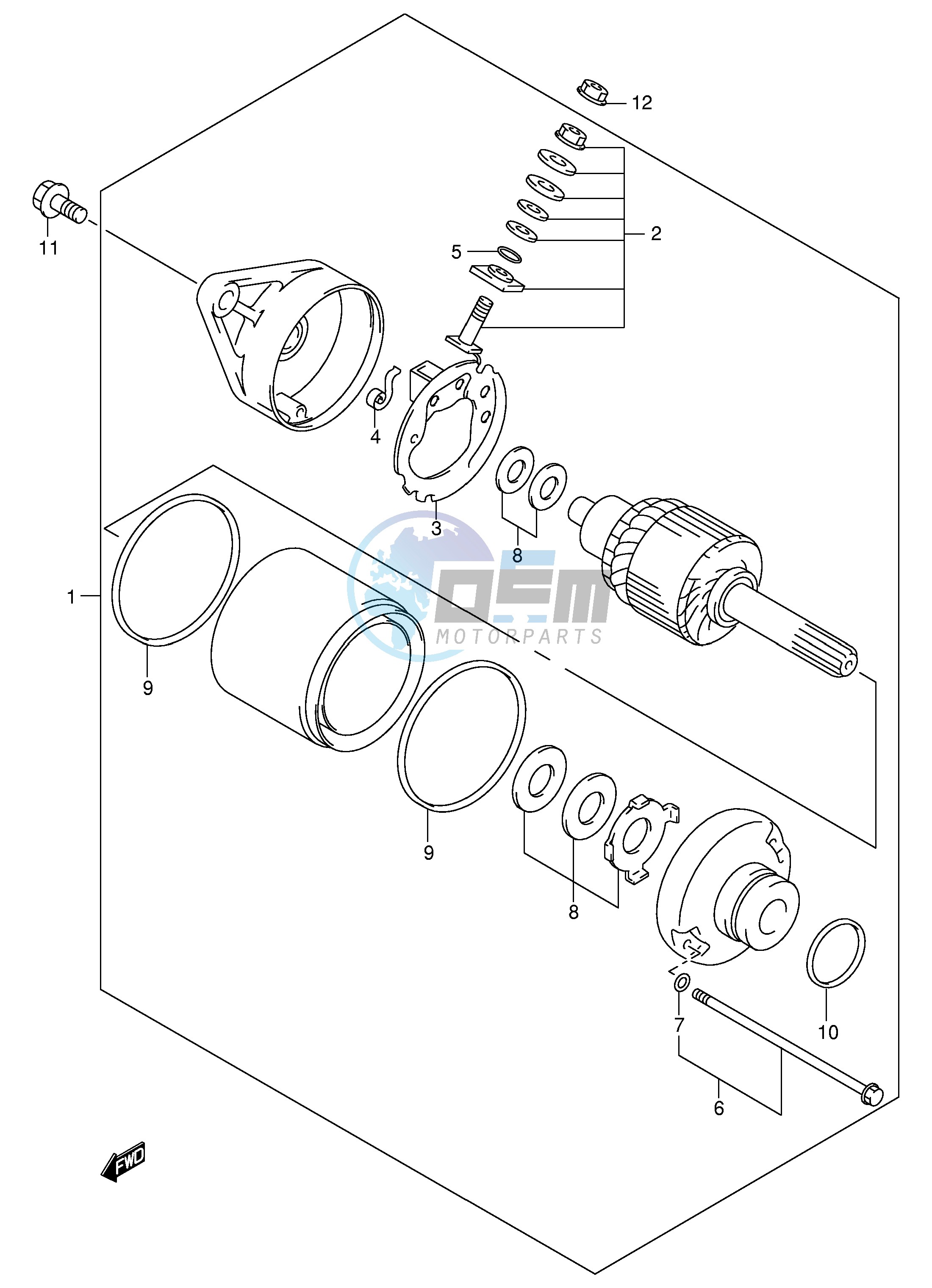 STARTING MOTOR (MODEL Y)