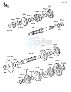 KX 125 A [KX125] (A7) [KX125] drawing TRANSMISSION -- 81 A7- -