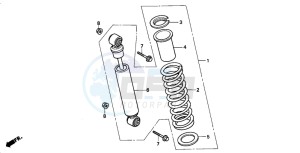 TRX200 FOURTRAX 200 drawing REAR CUSHION