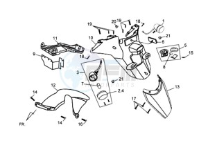 SYMPLY 150 drawing INDICATOR - REAR FENDER - MUDGUARD