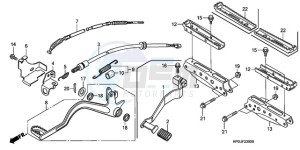 TRX500FM9 Australia - (U) drawing STEP/PEDAL