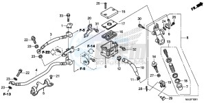 NC700XDE NC700XD 2ED - (2ED) drawing REAR BRAKE MASTER CYLINDER (NC700XD/ 750XA/ 750XD)