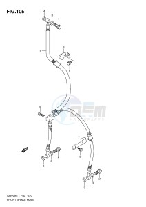 SV650S (E2) drawing FRONT BRAKE HOSE (SV650SUL1 E24)